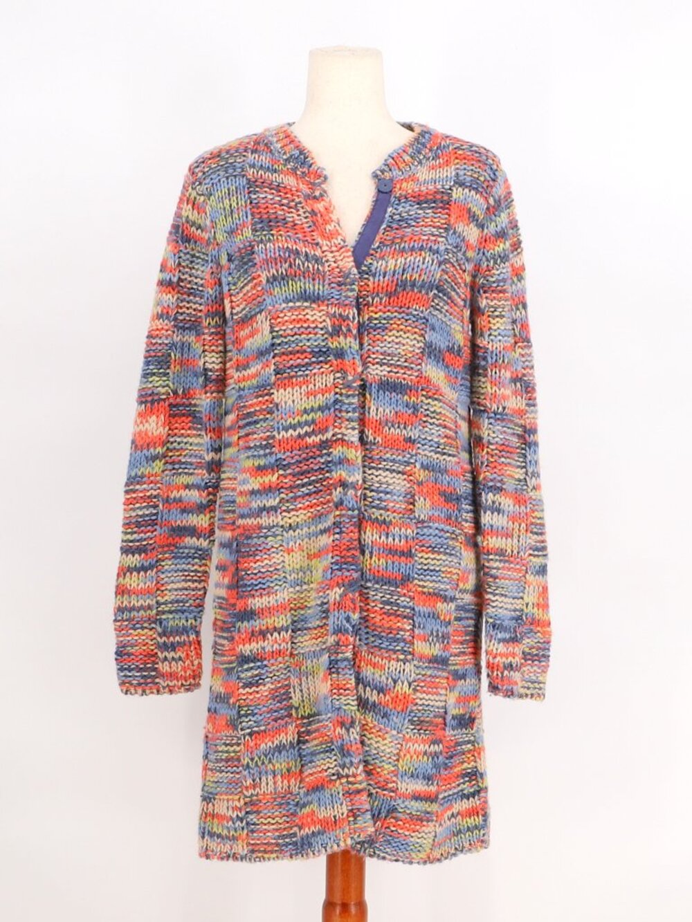 SUNDANCE Rainbow Alpaca Wool Blend Long Cardigan Sweater Size S
